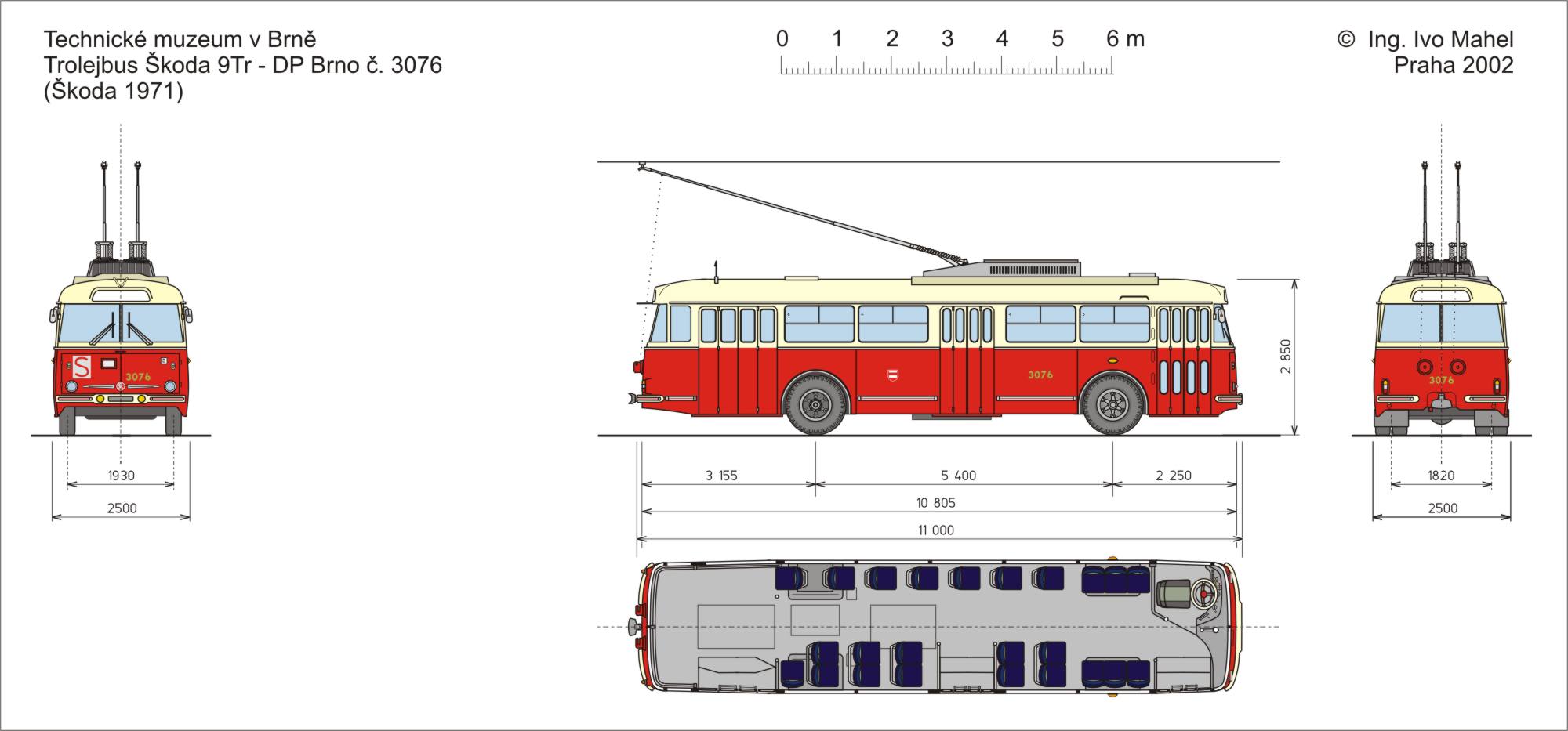 Троллейбус характеристики. Троллейбус Шкода 9тр чертёж. Тролза 6206 чертеж. Шкода 14 тр чертеж. Чертеж троллейбуса Тролза.